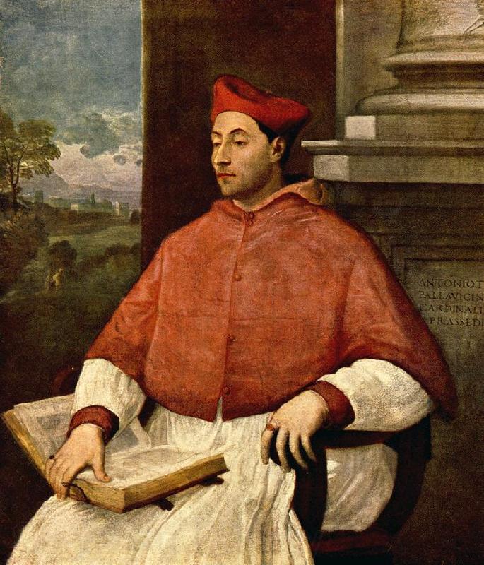 Sebastiano del Piombo Portrait of Antonio Cardinal Pallavicini Spain oil painting art